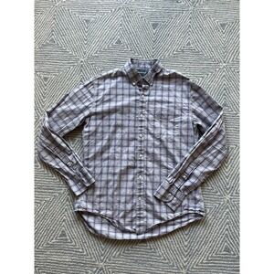 Bonobos Long Sleeve Button Slim Fit Shirt - Gray/Purple Plaid - Medium‎